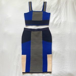 Endless Rose color blocked skirt and crop